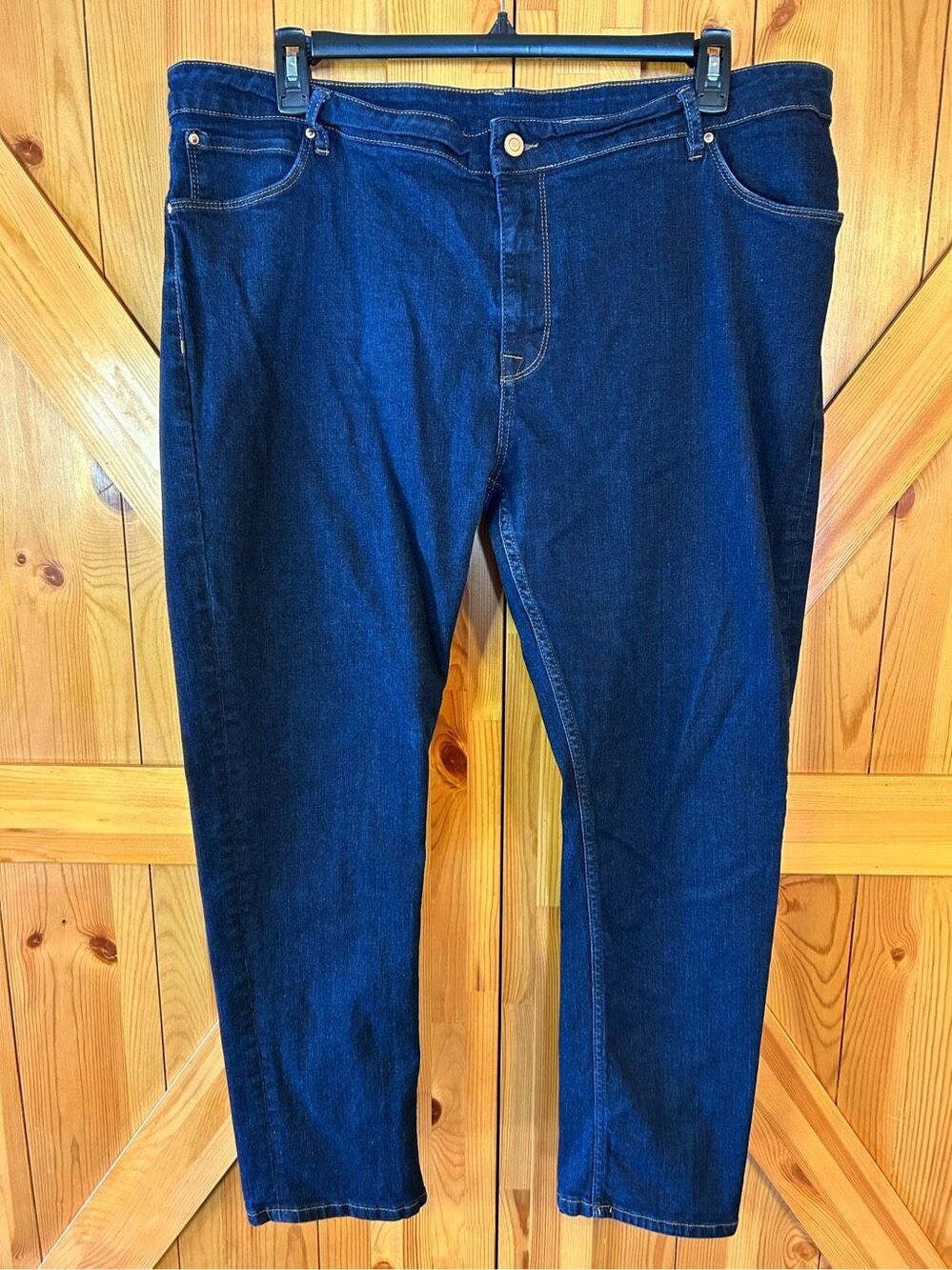ASOS DESIGN MENS JEANS Blue Denim Slim Fit 44" Waist (0528) Read